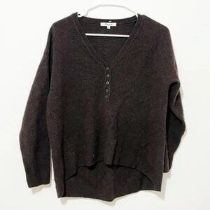 Madewell Wool Burgundy V Neck Sweater Women's Medium